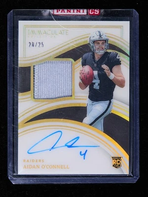 Aidan O'connell 2023 Panini Immaculate Collection Football RC Auto Patch 20/25 - Image 1 of 2
