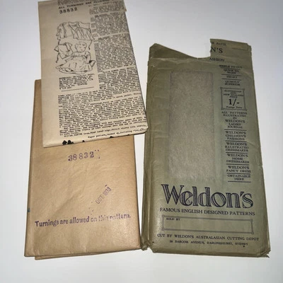 C. 1930s Weldon's 38822 Infants Layette Complete Cut GC - Image 1 of 3