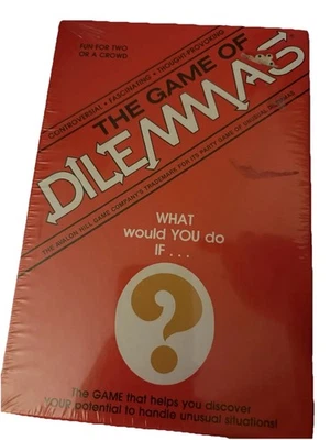 Party Game, The Game of Dilemmas, Avalon Hill, 1982 - Sealed NEW - Image 1 of 4