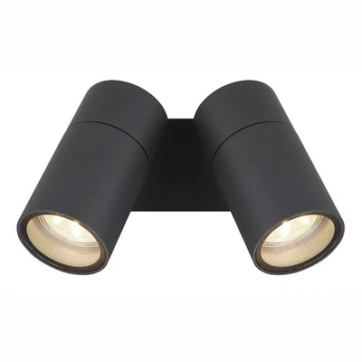 Wandleuchte Außen Wandlampe Gartenleuchte 2 flammig Wandstrahler verstellbar  - Bild 1 von 4