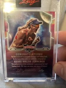2022 Leaf Vibrance Kerri Walsh Jennings #BA-KWJ Crystals Black Auto /3 - Picture 1 of 2