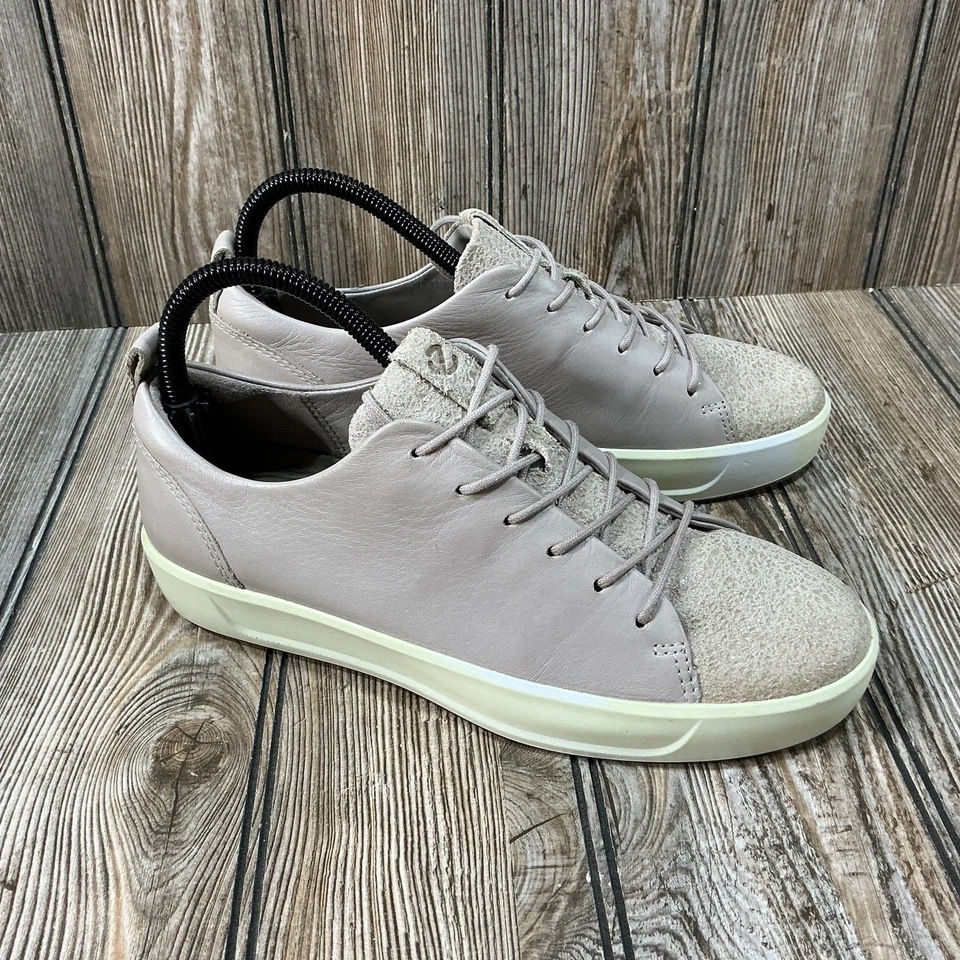 Zapatos Tenis Ecco Diseño Danés Mujer Brillo Taupe Brillo Talla 6/37 Cuero Foto 1 de 4