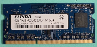ELPIDA 4GB SO-DIMM PC3L 12800 DDR3 - NOTEBOOK / LAPTOP / AIO : MEMORY - RAM - Image 1 of 2