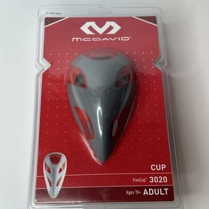McDavid Adult Gray and Red FlexCup 3020 - Picture 1 of 9