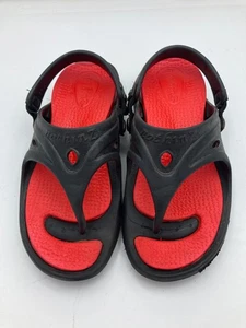NothinZ Flip Flop Sandals Youth 3-4 Black Soft Rubber Women’s 5-6 Comfort Lounge - Picture 1 of 6