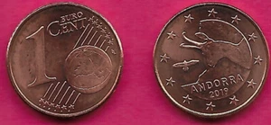 ANDORRA 1 EURO CENT 2019 UNC PYRENÄISCHE GÄMSE (RUPICAPRA PYRENAICA IM VORDER - Bild 1 von 1