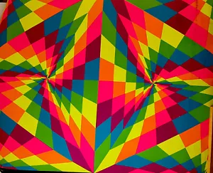 Poster psichedelico vintage #2684 artko studio Deep-Deep BlackLight 1971 - Foto 1 di 8