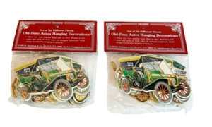 Juego de 2 coches antiguos adornos colgantes coches antiguos 1901-1911 Shackman NUEVO - Imagen 1 de 4