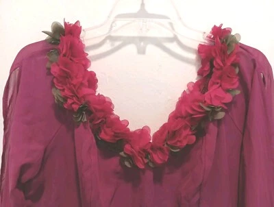 Camelot Maiden L XL Costume Gown  Halloween Regencycore Fairy Pink Floral Neck  - Image 1 of 4