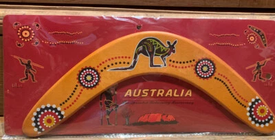 Handcrafted Hand Painted Designed Returning Boomerang Wood Decorative New - Image 1 of 2