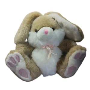 Wishpets 1997 Coniglietto 10" Seduto Peluche Pasqua Floppy Orecchio Coniglio Vintage Marrone - Foto 1 di 7