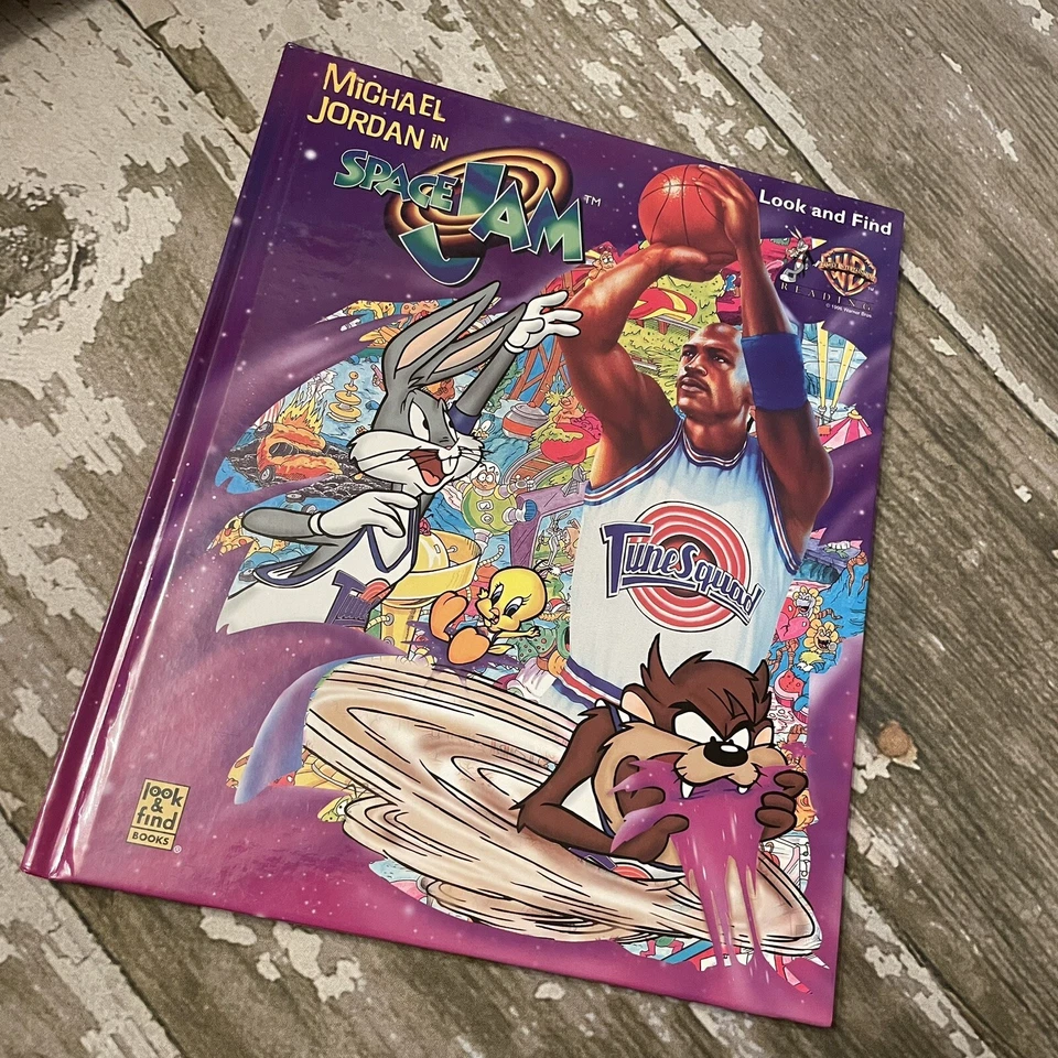 Michael Jordan in Space Jam LOOK & Find Book Kids Basketball Tune Squad