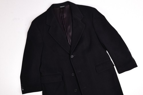 Cappotto soprabito vintage Christian Dior nero foderato in lana