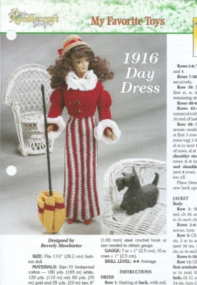 Fashion Doll Crochet Day Dress Pattern The Needlecraft Shop 982016 - Image 1 of 2