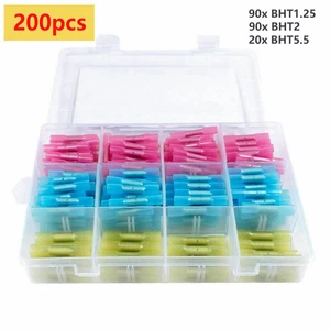 200x Insulated Eletrical Heat Shrink Butt Wire Splice Connector Crimp Terminals - Bild 1 von 6
