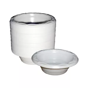 200 x weiße Kunststoff Dessertschalen wiederverwendbar Party Pack Catering Zubehör 12 Unzen - Bild 1 von 6