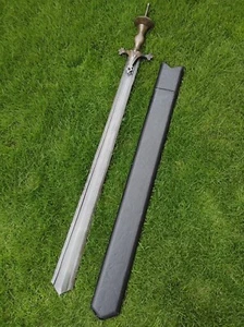 Punjabi Antique LOOK Traditional Double Edge KHANDA Sword, sarabloh hilt . - Picture 1 of 16