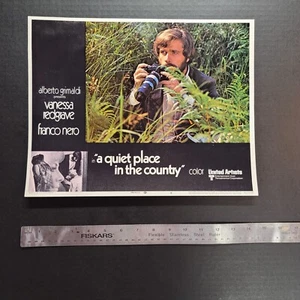 1970 Movie A Quiet Place In Country Vanessa Redgrave Franco Nero VTG Lobby Card - Picture 1 of 2