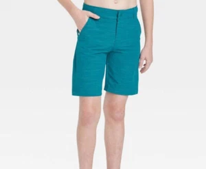 Boys' Hybrid Swim Shorts Trunks 'Above Knee' art class Teal size 14 Husky - Picture 1 of 6