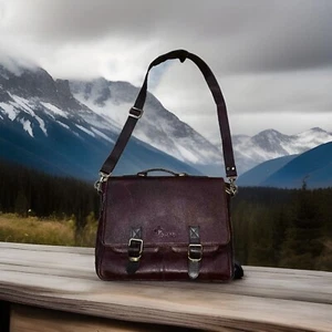 Boldric Messenger Leather Laptop/Knife Bag Brown #CM558 - Picture 1 of 10