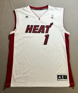 Miami Heat Chris Bosh #1 Adidas NBA Jersey Mens Large White Sleeveless. - Picture 1 of 13