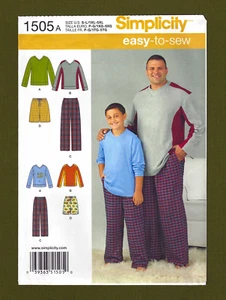 Boys & Mens Tops Pants Shorts Sewing Pattern (Sizes S-L/1XL-5XL) Simplicity 1505 - Picture 1 of 4