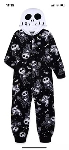 The Nightmare Before Christmas Boys Union Suit 1pc Pajamas Size 6-7 New w Tags - Picture 1 of 3
