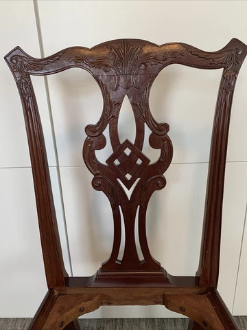 Antique Chippendale Style Mahogany CHAIR ball & claw feet Cover