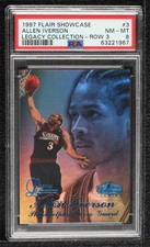 1997-98 Flair Showcase Legacy Collection Row 3 /100 Allen Iverson #3 PSA 8 HOF
