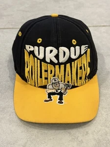 Vintage 90's Purdue Boilermakers Twins Enterprise Big Logo Snapback Cap Hat RARE - Picture 1 of 6