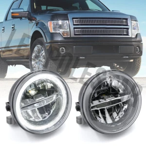 Luz de conducción antiniebla LED blanca para 06-10 Ford F-150 06-08 Lincoln Mark LT Halo DRL - Imagen 1 de 6