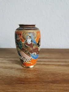 Vintage Satsuma Moriage Vase Japan Multi Farbe 12 cm - Bild 1 von 4