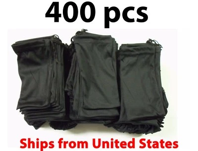 50 o 100 gafas de sol negras de microfibra bolsa de transporte estuche blando bolsa de gafas EE. UU. Foto 1 de 2