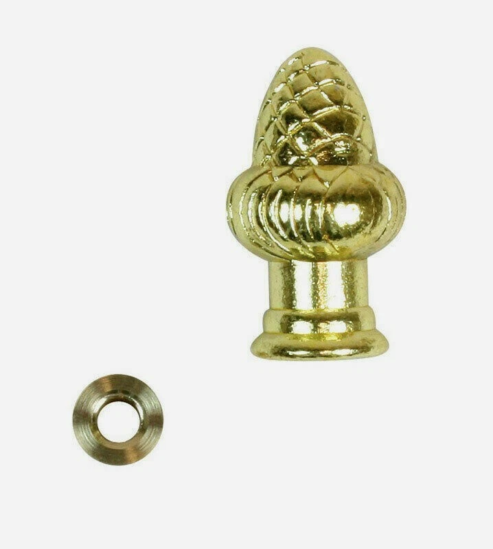 Jandorf ACORN FINIAL 1.5" Acabado Latón 1/8 M a 1/4-27 F Tono Seguro 1 paquete 60104 Foto 1 de 1