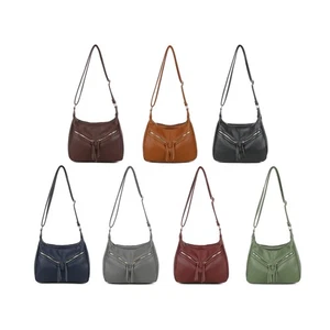Women Multi Zips Tassel Shoulder Bag Ladies Stylish Crossbody Handbag JM1670 - Picture 1 of 15