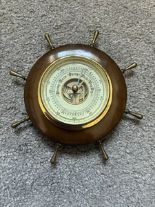 Vintage Ships Wheel Barometer (831) - Picture 1 of 5