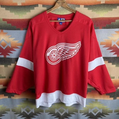 Camiseta deportiva de hockey Brendan Shanahan grande de colección de los años 90 de Detroit Red Wings NHL para hombre Foto 1 de 4