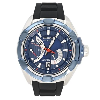 SEIKO SRH017P2 Velatura Kinetic Direct Drive Cuarzo Analógico Azul Negro Foto 1 de 4
