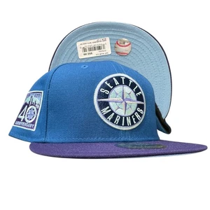 New Era Seattle Mariners 59FIFTY Fitted Hat Cap 40th Year Men's Size 7 1/2 - Picture 1 of 11