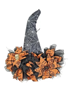 Hecho a mano Halloween Bruja Sombrero Guirnalda Telaraña Cinta Calavera Araña Puerta Decoración - Imagen 1 de 6