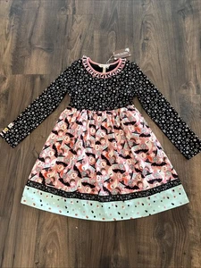 Matilda Jane Heart to Heart Halloween Fun Mixed Print Dress Size 8 New - Picture 1 of 10
