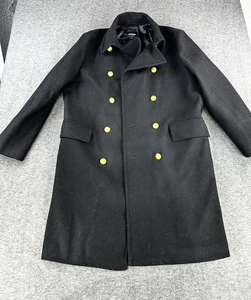 Abrigo Express Doble Pecho Para Hombre Talla XL Negro Mezcla Lana Ventilación Única - Imagen 1 de 9