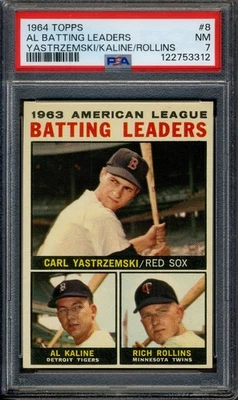 1964 Topps #8 AL Batting Leaders PSA 7 NM - Image 1 of 2