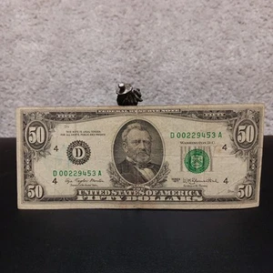 1977 50 Dollar Bill Federal Reserve Note Circulated LOW SERIAL NUMBER RARE - Picture 1 of 8