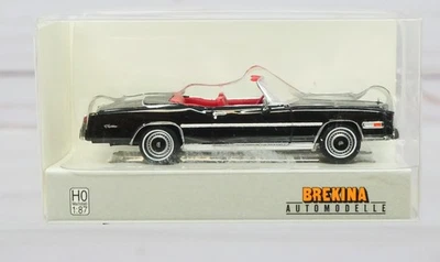 Brekina 19756, Cadillac Eldorado Convertible, Black - Red Interior 1/87 HO Scale - Image 1 of 2