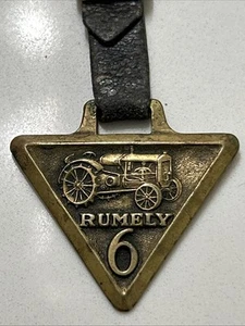 Reloj Bolsillo Antiguo Publicidad Tractor Advance-Rumely Años 20 Llavero LaPorte IN - Imagen 1 de 5
