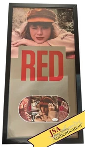 Folleto CD rojo firmado por Taylor Swift tamaño masivo enmarcado 12,5 x 25 certificado de autenticidad JSA - Imagen 1 de 5