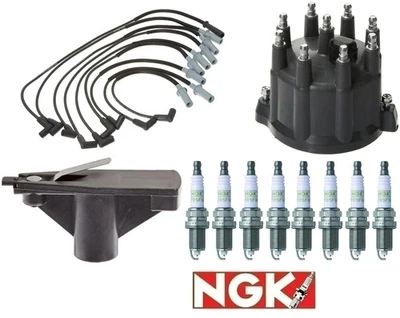NGK Tune Up Kit Spark Plugs &Cap For Dodge Ram Dakota Durango Magnum 5.2 5.9 V8 - Image 1 of 4