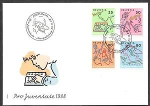 1988 FDC SVIZZERA - HELVETIA - PRO JUVENTUTE - SV3 - Picture 1 of 1