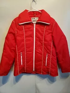 Vintage Montgomery Ward rot gefütterte Ski Snowboard Jacke Herren Größe Medium Vintage gebraucht, in einwandfreiem Zustand - Bild 1 von 10
